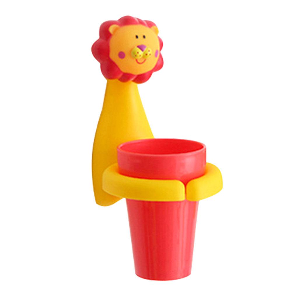 Karikatur freundlicher Bürsten Tasse Halfter Nette Ebene freundlicher freundlicher Zahnbürste einstellen Mit Zahnbürste Spülen Tasse Und Halfter: grün