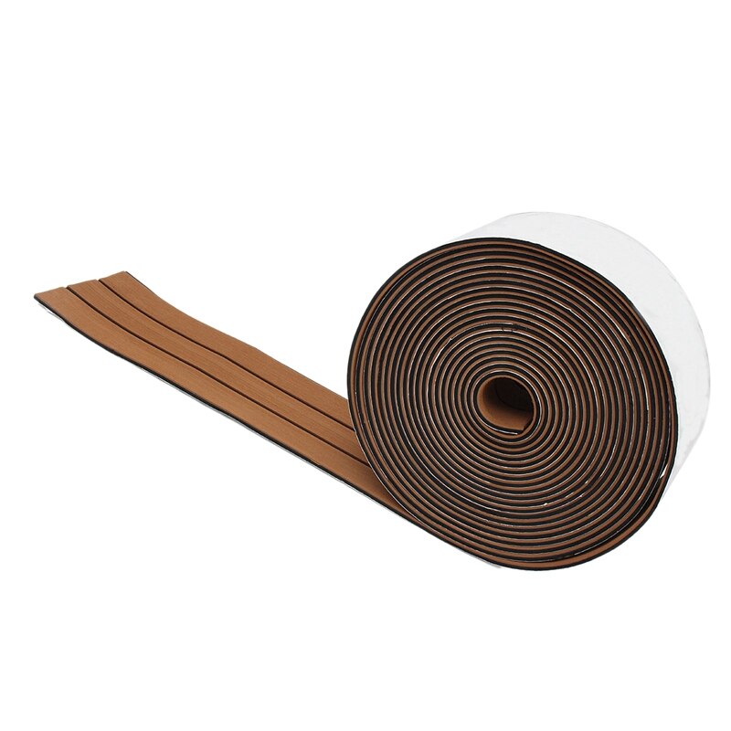 1 Roll 2400X17Cm Eva Foam Teak Deck Sheet Self Adhesive Boat Yacht Synthetic Decking Foam Floor Mat: Default Title