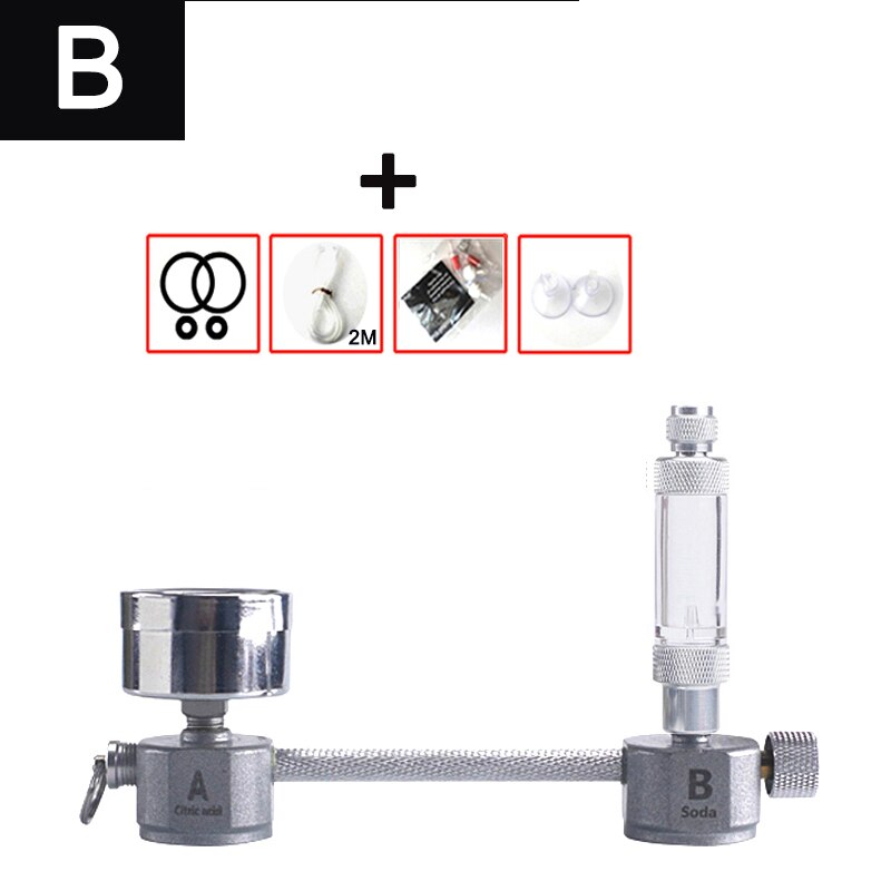 Aquarium DIY CO2 generator, bubble counter diffuser with solenoid valve,carbon dioxide reactor kit for control of aquatic plants: B