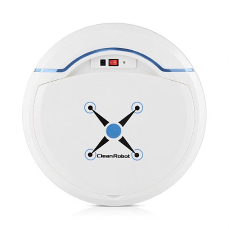 Robot aspirador automático con carga USB para el hogar, aspirador automático para barrer suelos, polvo y pelo: white