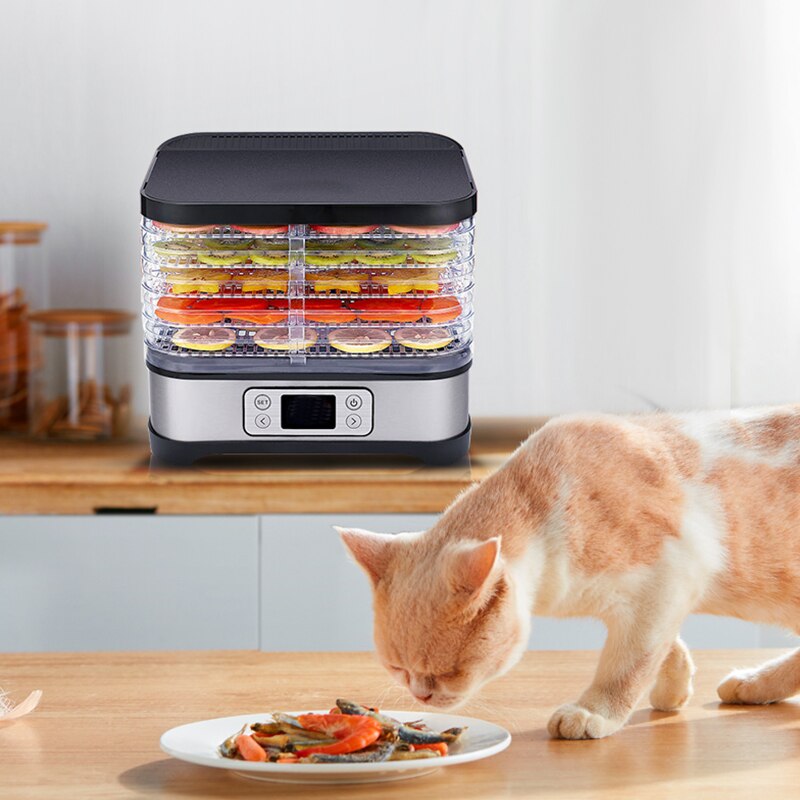 250W 5 Trays Huishoudelijke Voedsel Dehydrator Gedroogde Vruchten Groenten Kruiden Vlees Snacks Air Vis Keuken Accessoires Hwc