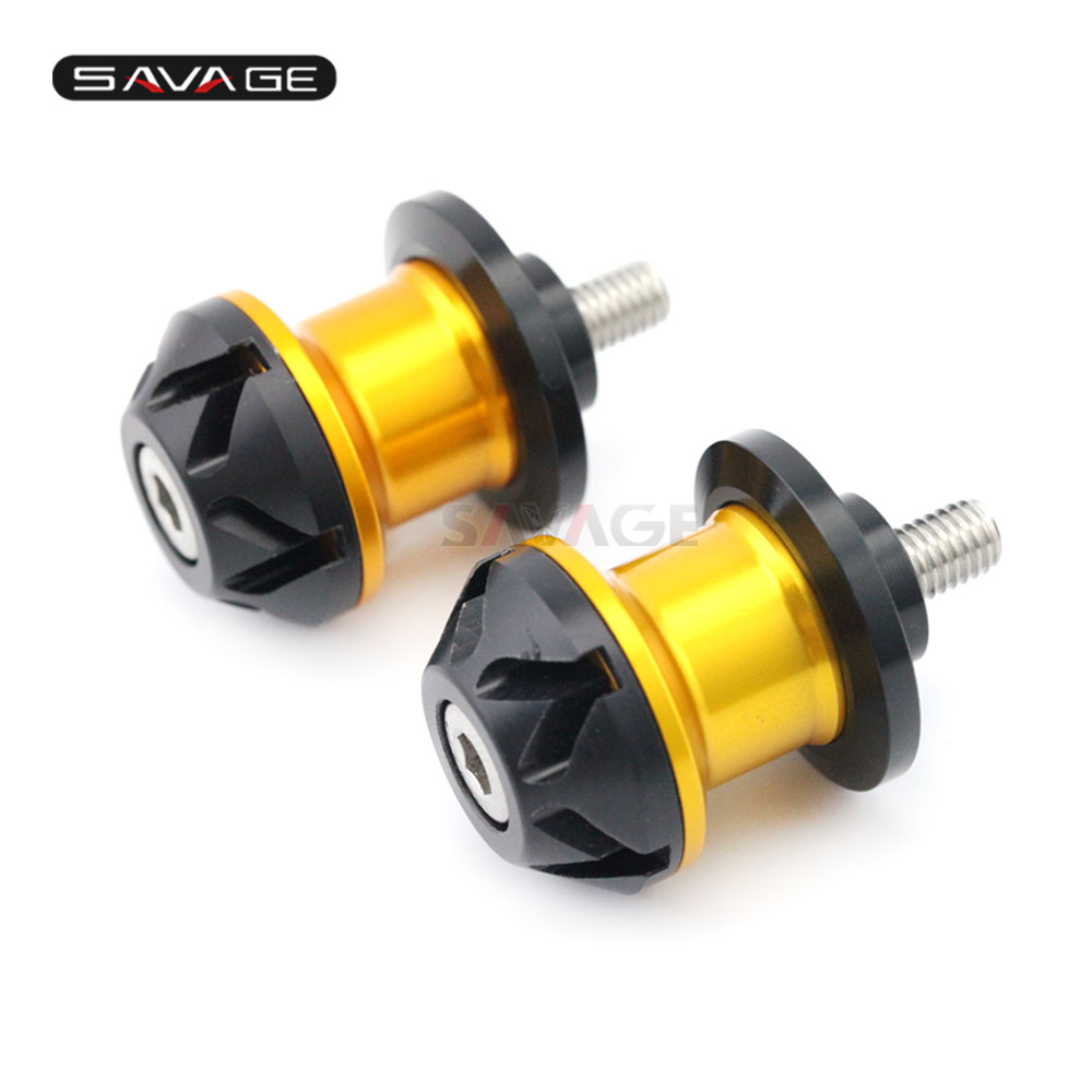 Bras oscillant bobines curseur pour SUZUKI GSXR GSX-R 600/750/1000 GSXS GSX-S 750/1000/1000F GSXR600 GSXR750 GSXR1000 GSXS750 vis de support: Gold