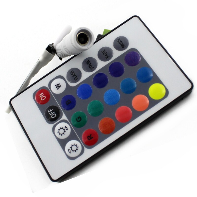 Controlador LED con 24 teclas para tira de luz LED RGB, controlador LED con regulador para 5050/2835/3528/5730/5630/3014 RGB, 5V, 12V, 24V, 12A