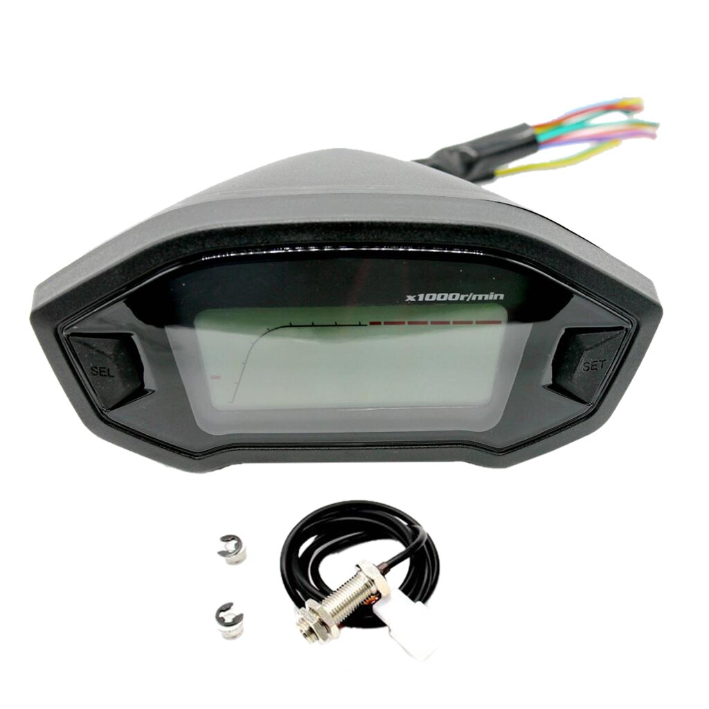 7 Color LCD Digital Backlight Motor Odometer Speedometer Tachometer Gauge