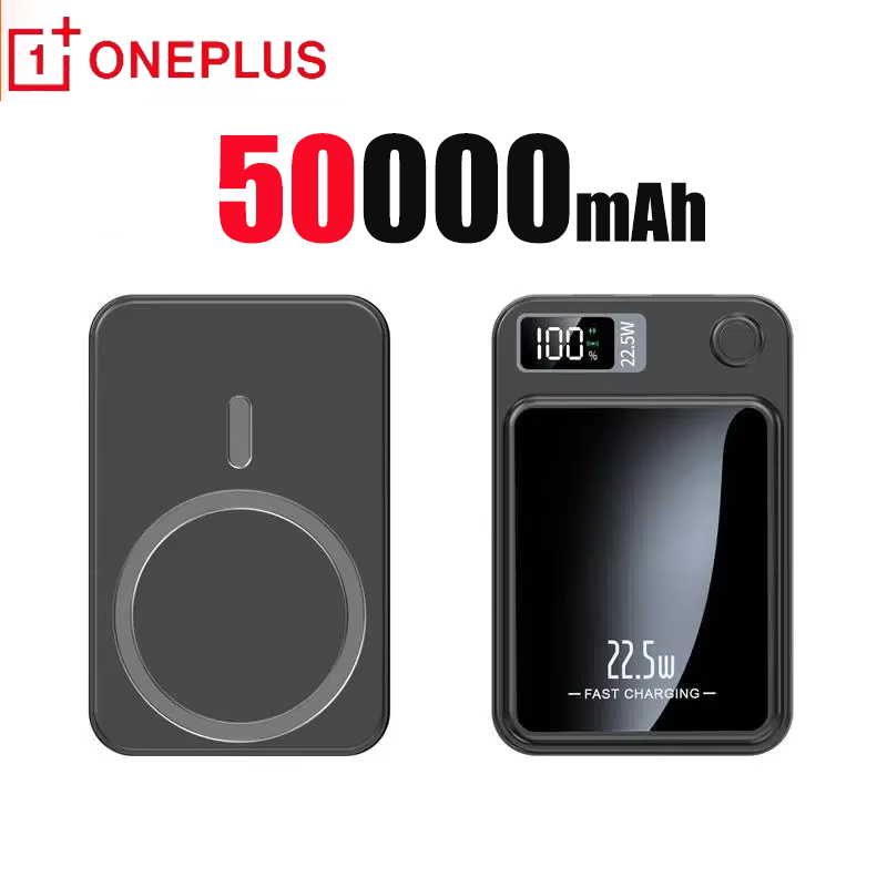 Oneplus 200000mAh Draadloze Magnetische Power Bank 22.5W Snel Opladen Draagbare Externe Batterij PowerBank Magsafe voor iPhone Huawei: Goud