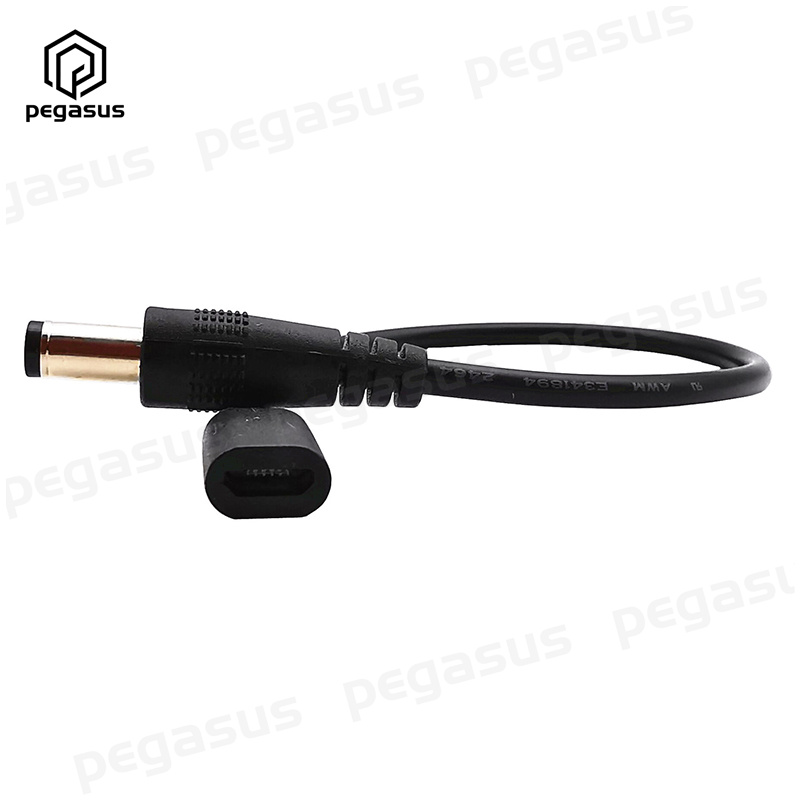 DC 5.5mm x 2.5mm Male to Micro USB 5 Pin Female DC Power Supply Extension Cable