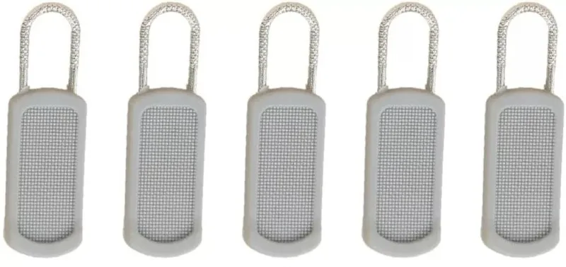 5/10/20pcs Universal Zipper Pull Replacement Kit Removable Detachable Zipper Puller for Luggage Purse Bags Clothes Zipper Slider: GRAY