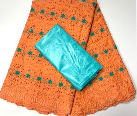 Telas Bazin Riche de encaje de gasa suiza, conjunto de 2,5 + 2,5 yardas en Suiza, Nueva Guinea, Senegal, boda africana, YA380 Bazin,