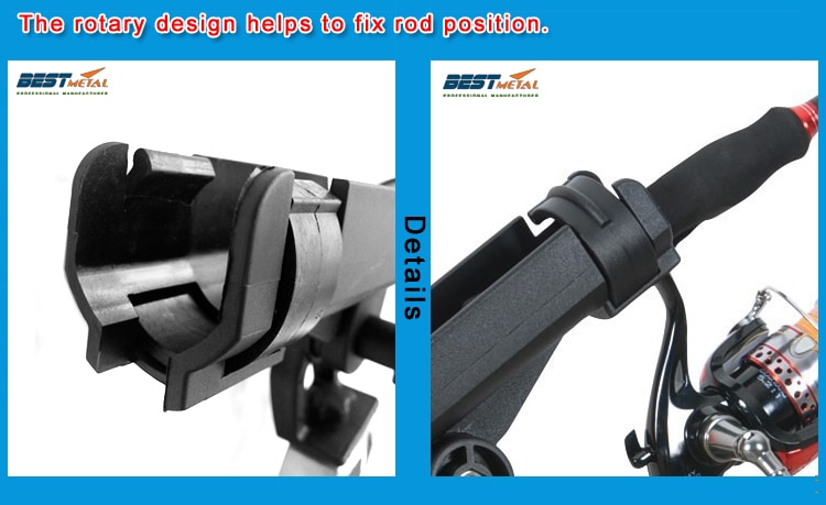 BEST MATEL Fishing Rod Holders Rest Adjustable Removable 360 degree Kayak Boat Support Tools Accessories Pole Bracket