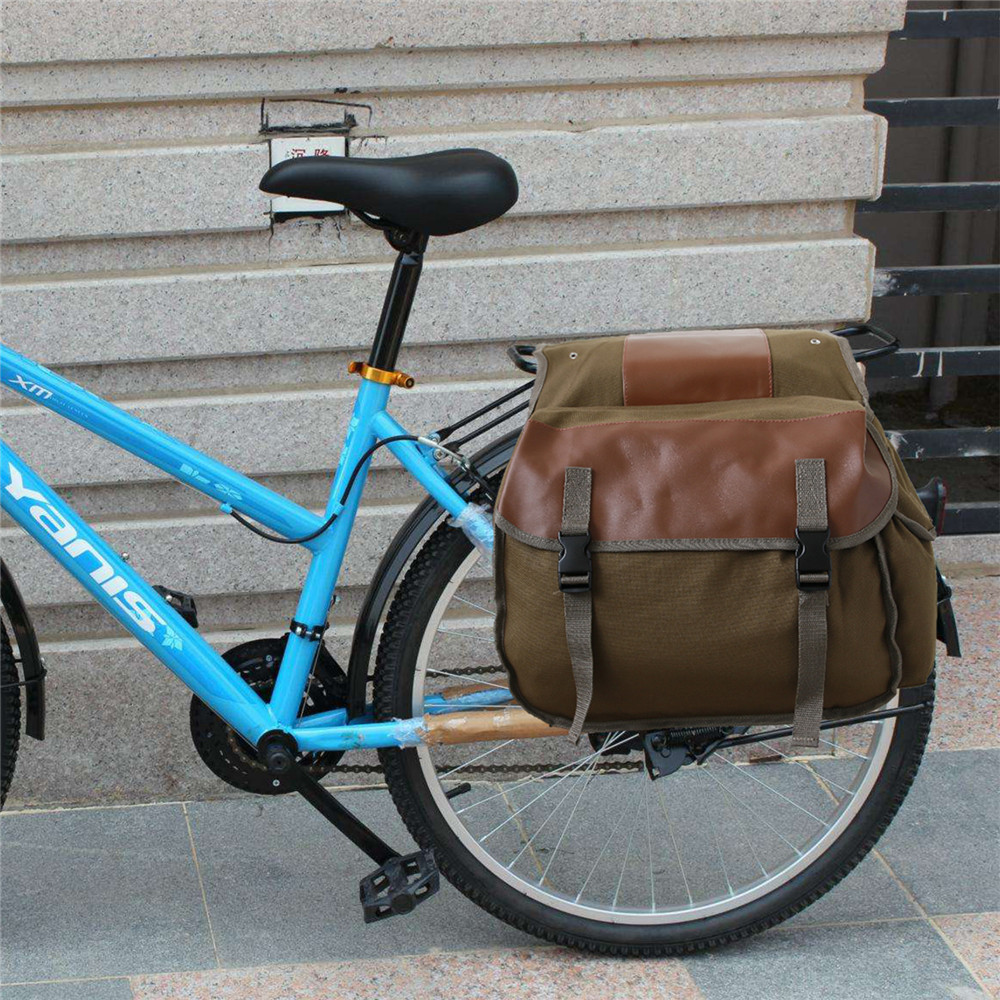 Bolsa de sillín de gran capacidad para motocicleta, bolsa de viaje de lona impermeable, caja de herramientas laterales, bolsa para motocicleta