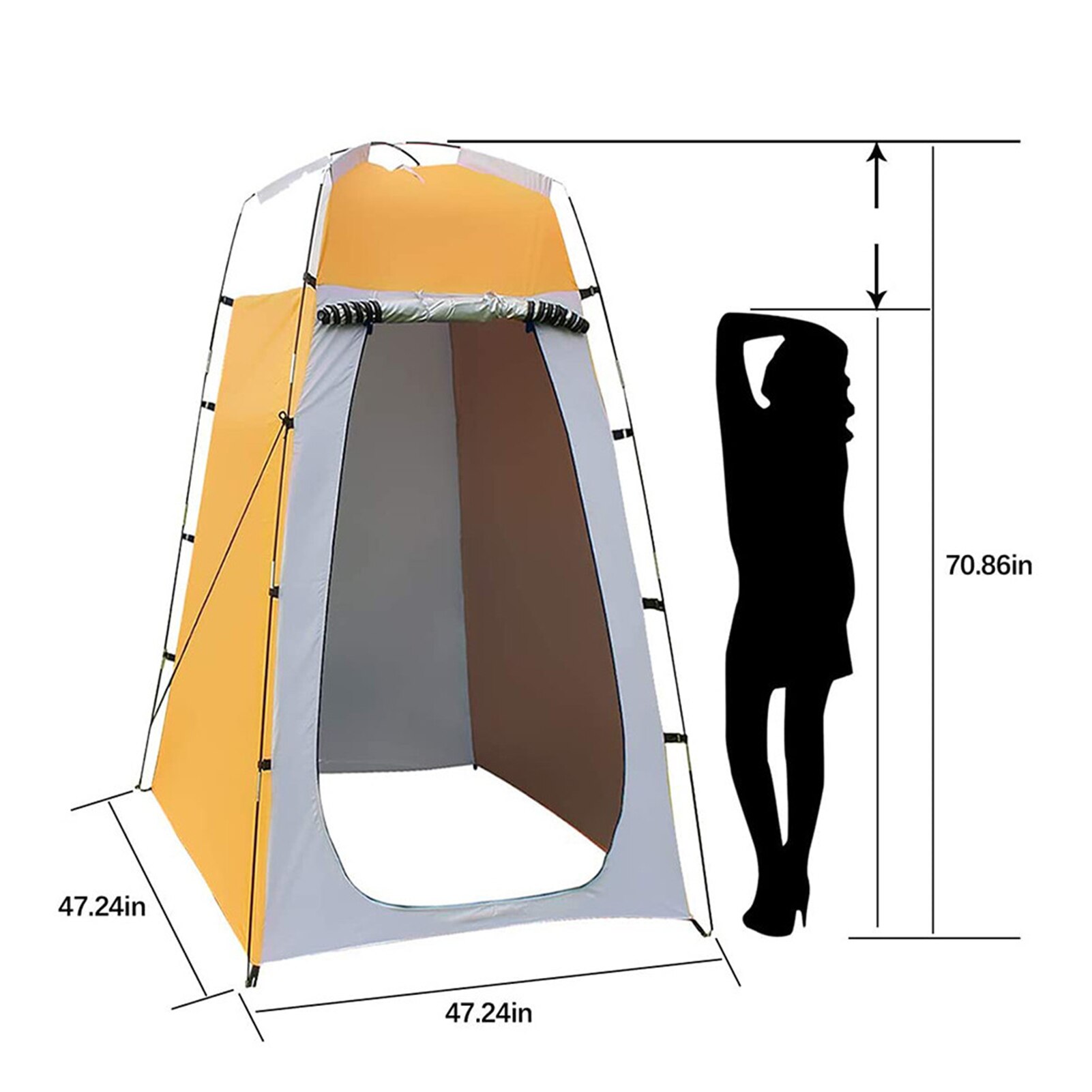 Portable Privacy Shower Toilet Camping Pop Up Tent Camouflage/UV Function Outdoor Dressing Tent/photography Tent Green & Yellow