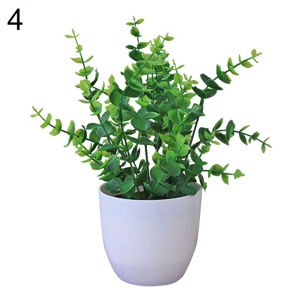 Fresh Artificial Foliage Plant Potted Bonsai Wedding Party Mall Desktop Decor: 4