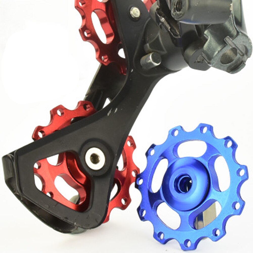 2 Pcs Aluminum Sealed Bearing Jockey Bicycle Riding Mountain Bike Wheel Rear Derailleur Pulleys Supplies Tool Bike Accessories