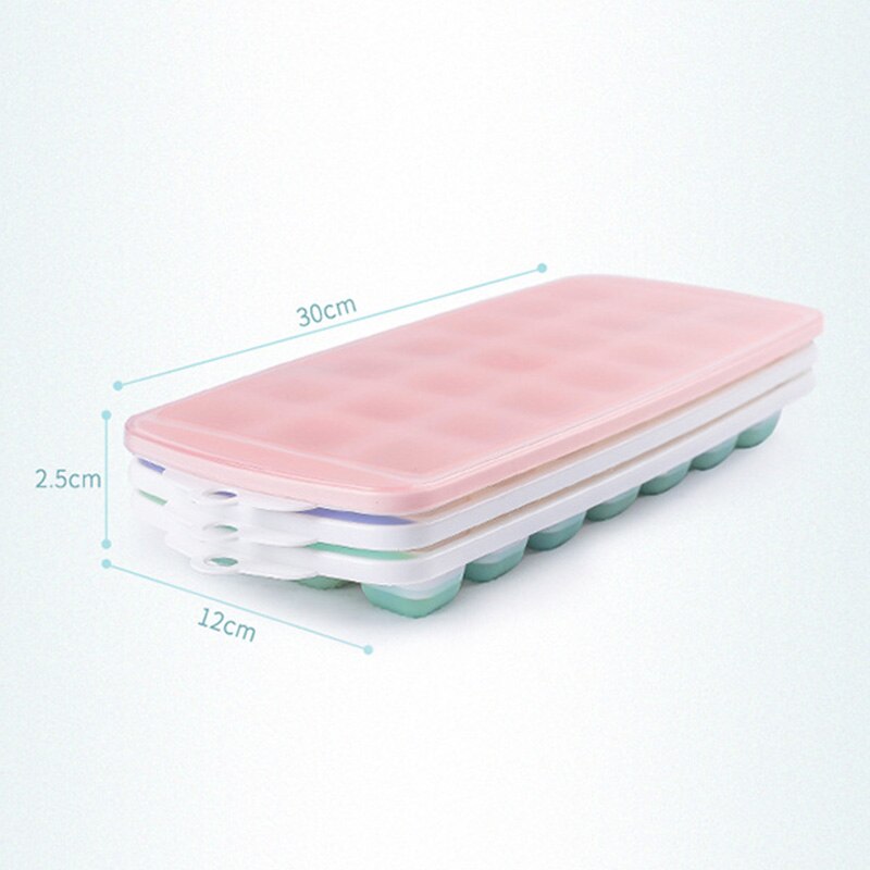 Trays Trays Flexible Silicone Ice Ice With Cube Spill-Resistant Lids Easy Release Ice Trays Make 21 Ice Cube, BPA Free,Stackable
