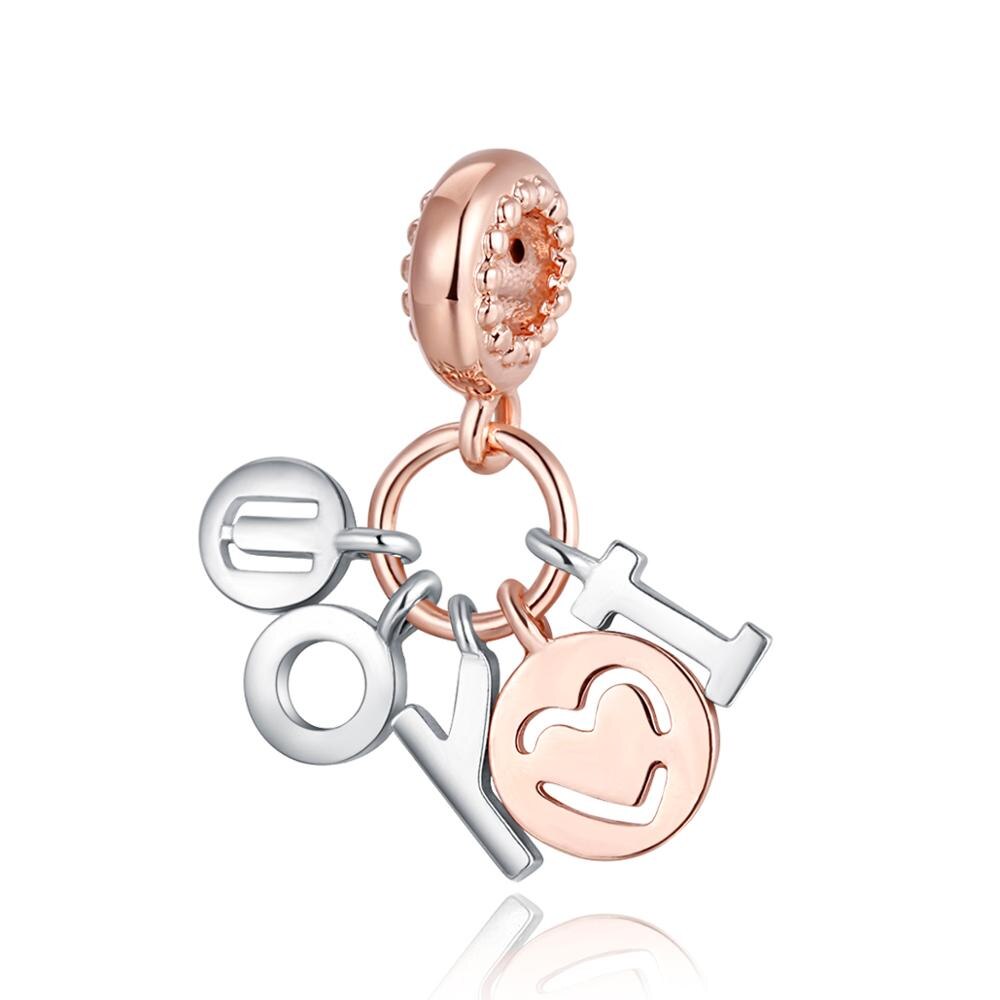 Rose Gold Baumeln Charms Liebe Schlösser Familie Herzen Baum Perlen Für Schmuck Herstellung Passend Original Silber Armbänder Für Frau DIY: Rosa