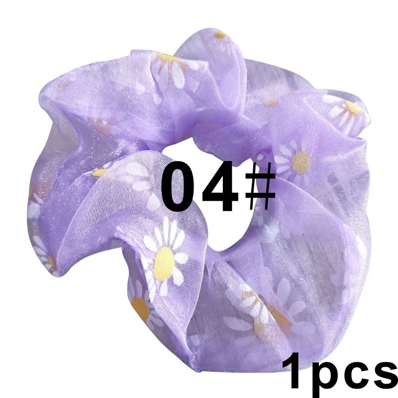 Nette Korea Weiche Gittergewebe Frauen Haar Scrunchie Mädchen Elastische Haar Bands dehnbar Haar Krawatten Pferdeschwanz Kopfschmuck Zubehör: Himmel Blau