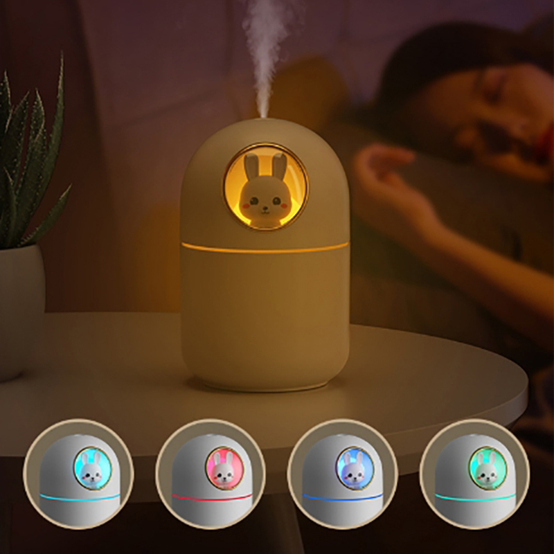 KBAYBO – Mini diffuseur de chambre pour voiture, humidificateur, mignon, animaux de dessin animé, purificateur d&#39;air, brumisateur H2O, USB, diffuseur Portable d&#39;aromathérapie, 300ML