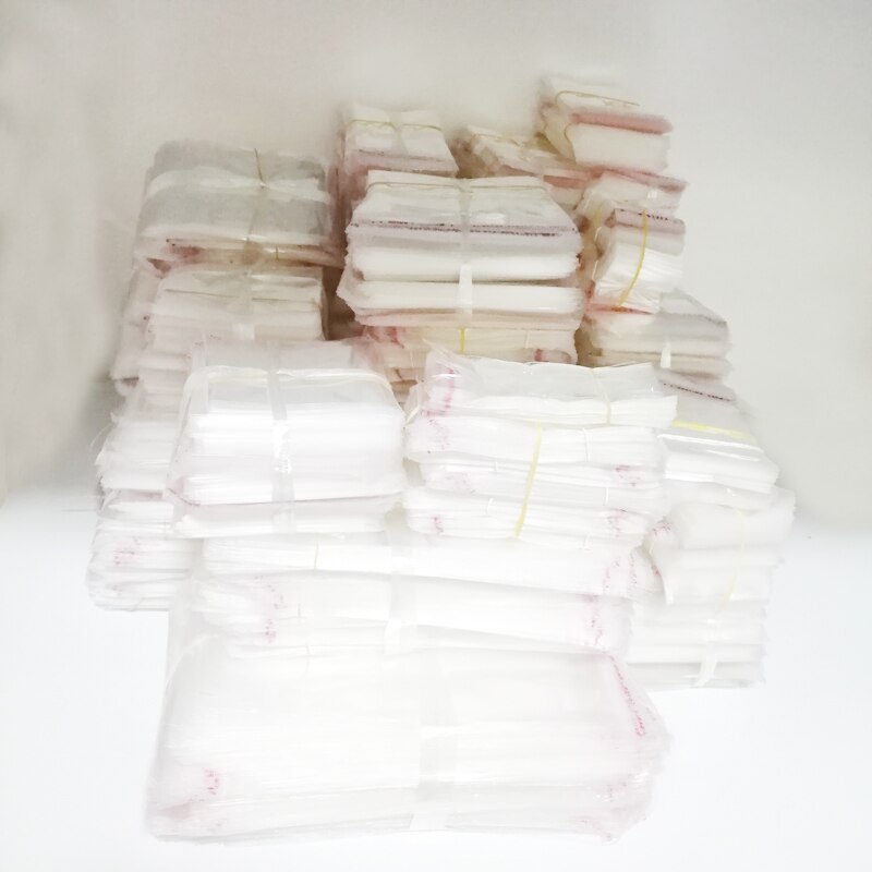 1000pcs Storage Bag Transparent Self Adhesive Seal Opp Bags Cellophane Bag Small Plastic Bags for Jewelry Packaging Pouch