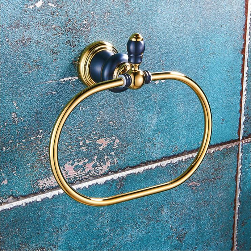 Ovale Handdoek Ringen Chroom Metalen Handdoek Bars Holder Handdoek Hangers Opslag Wandmontage Badkamer Accessoires Badhanddoek Rekken