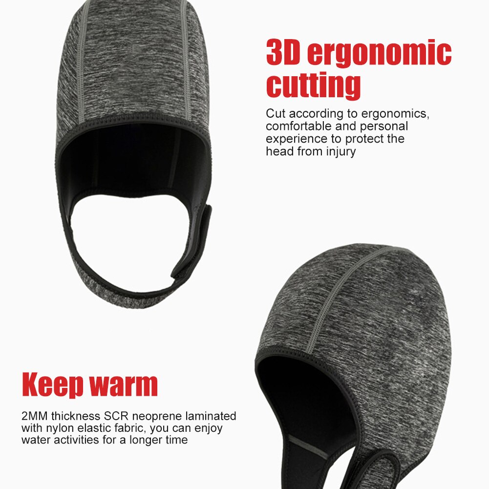 Bonnet réglable en néoprène pour surf plongée Kayak Rafting tuba bonnet de natation et T8