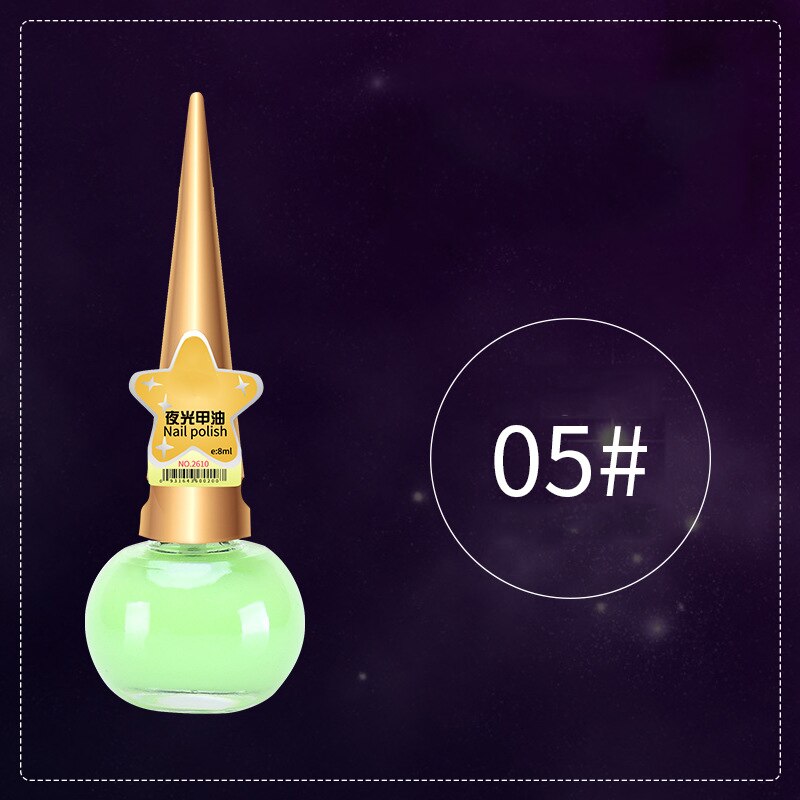 14ML Glow in The Dark Neon Paint Color Fluorescent Nail Polish Varnish Luminous Nail Art Manicure KG66: 5