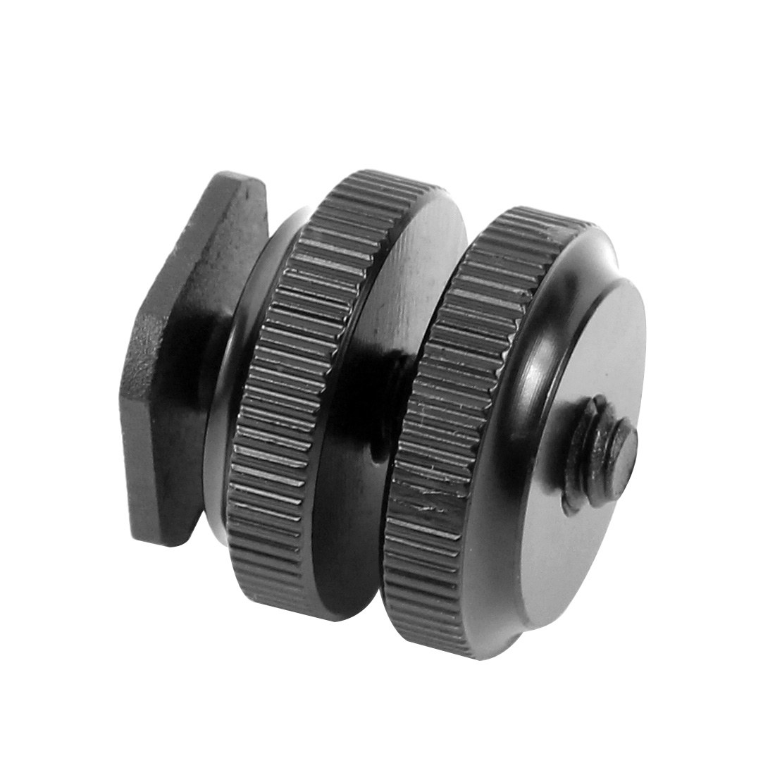 Stativhalterung Blitzschuh-Adapter 1/4 3/8 Zoll Schraube Einzelmutter Doppelschicht auf Blitzadapter Halfter Halterung Fotostudio-Zubehör