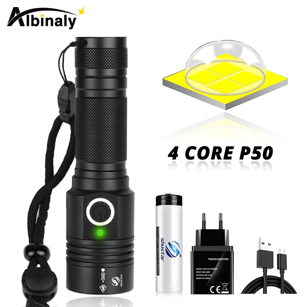 Super helle XHP50 LED Taschenlampe Mit bottom magnet Wasserdichte Taschenlampe Unterstützung zoom 4 Beleuchtung modi camping lampe