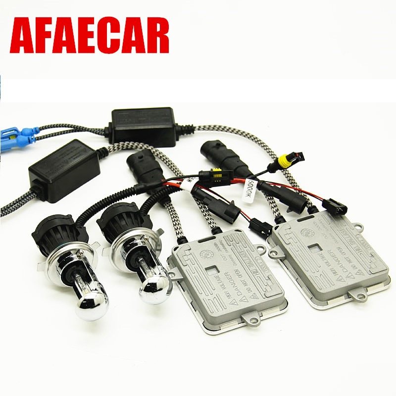 1 kit 55W H4 H13 9004 9007 4300k 6000k 8000k 10000k hoge lage auto 12v hid bi-xenon koplamp