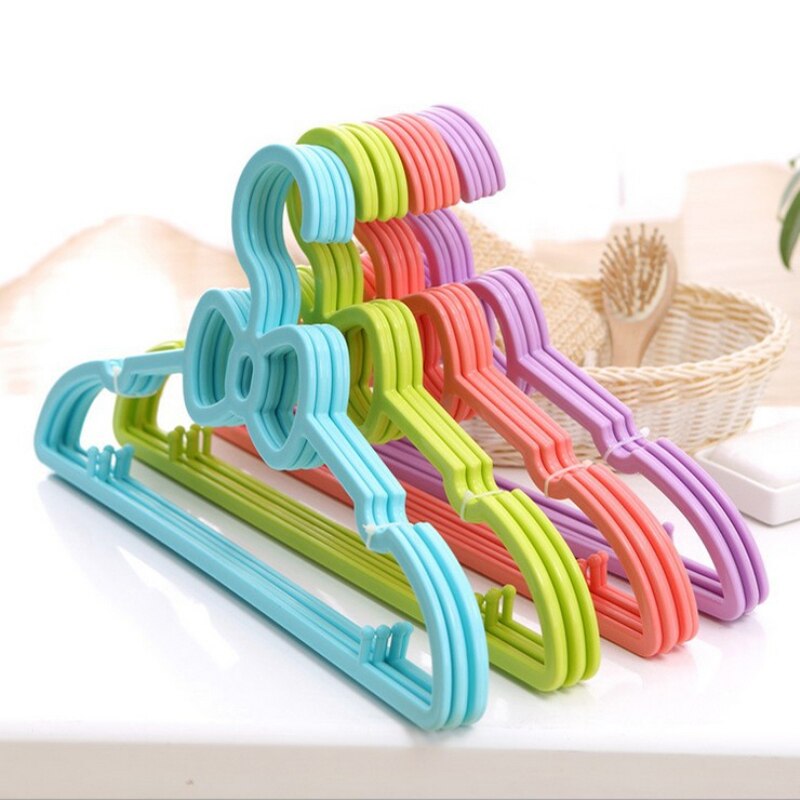 Tendedero 5/10Pc Draagbare Kleerhanger Kids Kinderen Peuter Baby Kleding Jas Plastic Hangers Haak Huishouden Thuis Keuken