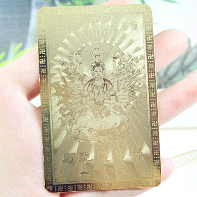 Feng Shui Guanyin Amuletten Kaart Voor Zakelijke Glad De Opening Amulet Woonaccessoires Decor