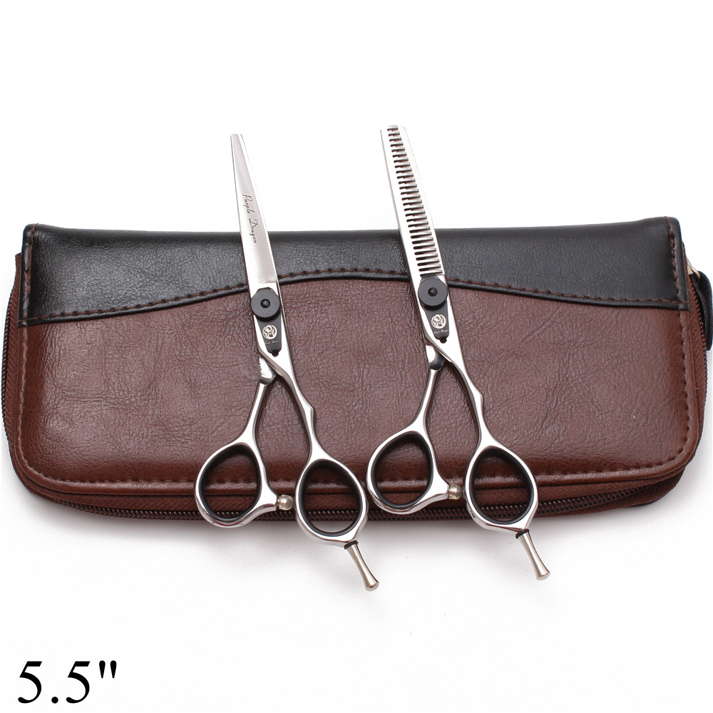 Purple Dragon 5.5 "6" JP 4440 ciseaux amincissants, ciseaux pour couper les cheveux, repose-doigt, Z9015: Z9015 Yin D 55YY