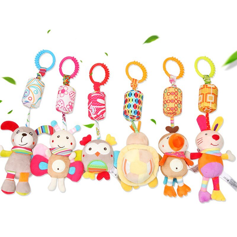 Rattle Toys For Baby Cute Puppy Bee Stroller Toy Rattles Mobile Baby Trolley 0-12 Months Infant Bed Hanging Baby Rattle