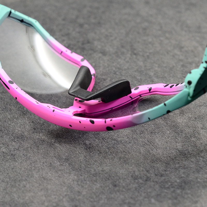 Clear Meekleurende Fietsen Zonnebril Sport Zonnebril Mannen Vrouwen MTB Road Fiets Fietsen Bril Brillen Unisex