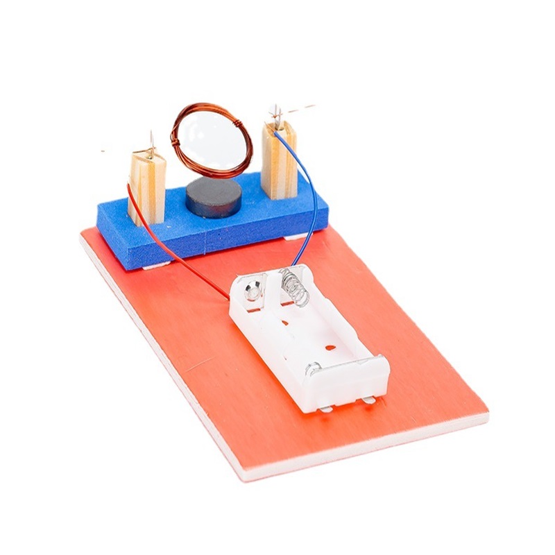 DIY Elektromagnetisme Elektrisch motormodel Metalen spoel Magnetisme Natuurkunde Wetenschap Experiment Hulpmiddelen Educatief studentenspeelgoed