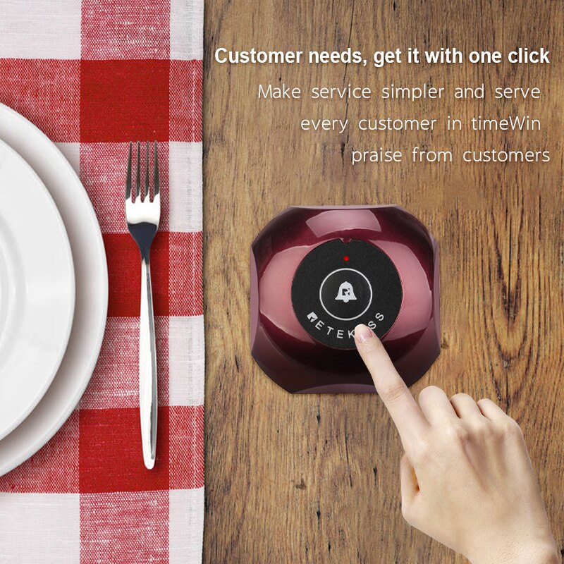 Retekess 10pcs TD013 Waterproof Call Button Transmitters Waiter Calling System Wireless Pager Catering Cafe F9477