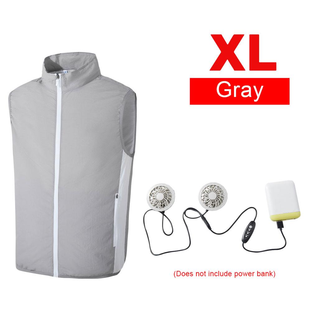 Veste d'été pour hommes et femmes, manteau de Protection contre le soleil, ventilateur rafraîchissant, Air conditionné, chargeur USB, vêtements intelligents: GY1-XL