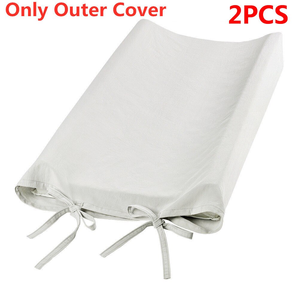2PCS Baby Changing Table Pad Cover Breathable Infant Changing Board Mat Cover Baby Nursery Supplies For Baby Bebes Diapers Pad: 2 PCS Gray