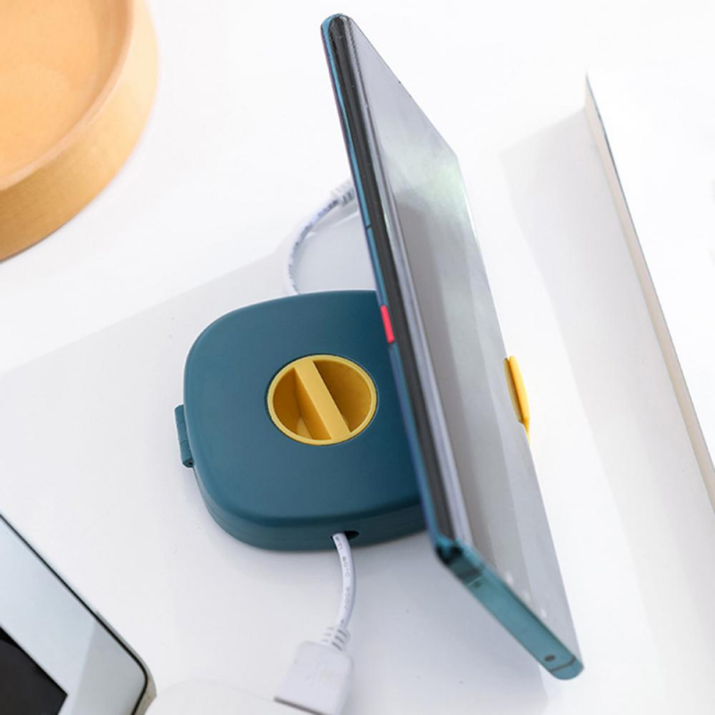 Organizador de cables, caja enrolladora de cables giratoria, estuche de almacenamiento de cables portátil de plástico, soporte para cargador Usb, Cable de ratón, almacenamiento de cables para auriculares