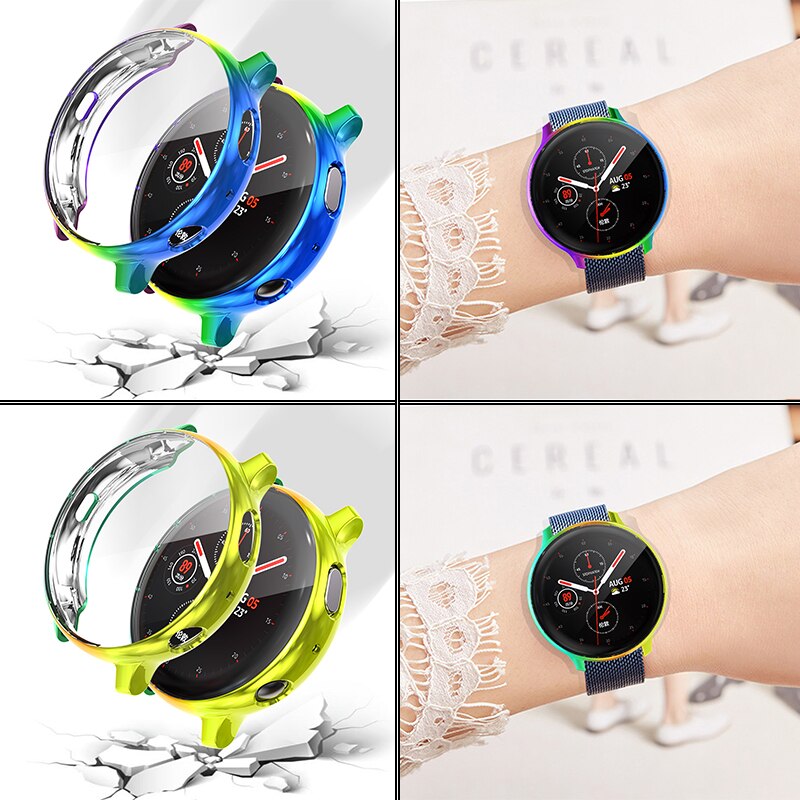 Screen Protector case for samsung galaxy watch active 2 for Galaxy Active 40mm/44mm Soft silicone full Protection cover case
