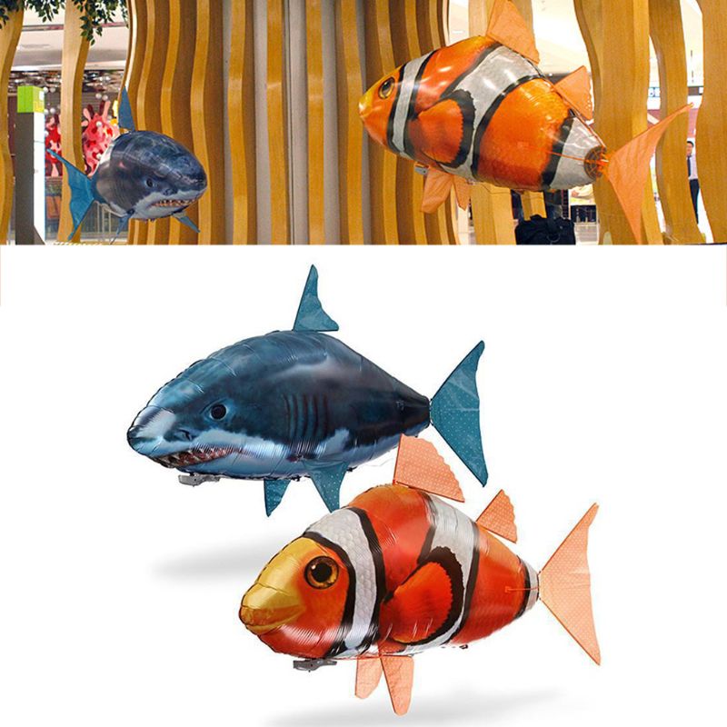Remote Control Flying Fish Shark Wedding Birthday Arrangement Inflatable Toy Ball Inflatable Toy Electric Aerial Clown Fish