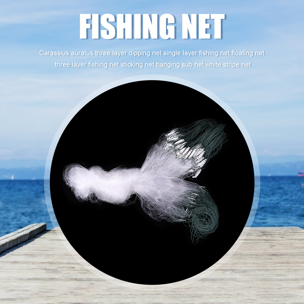 Portable Fishing Net Trap Mesh Netting Monofilament Fishnet Nylon Hand Cast Bait Cage Network Float Trap Fishing Accessories