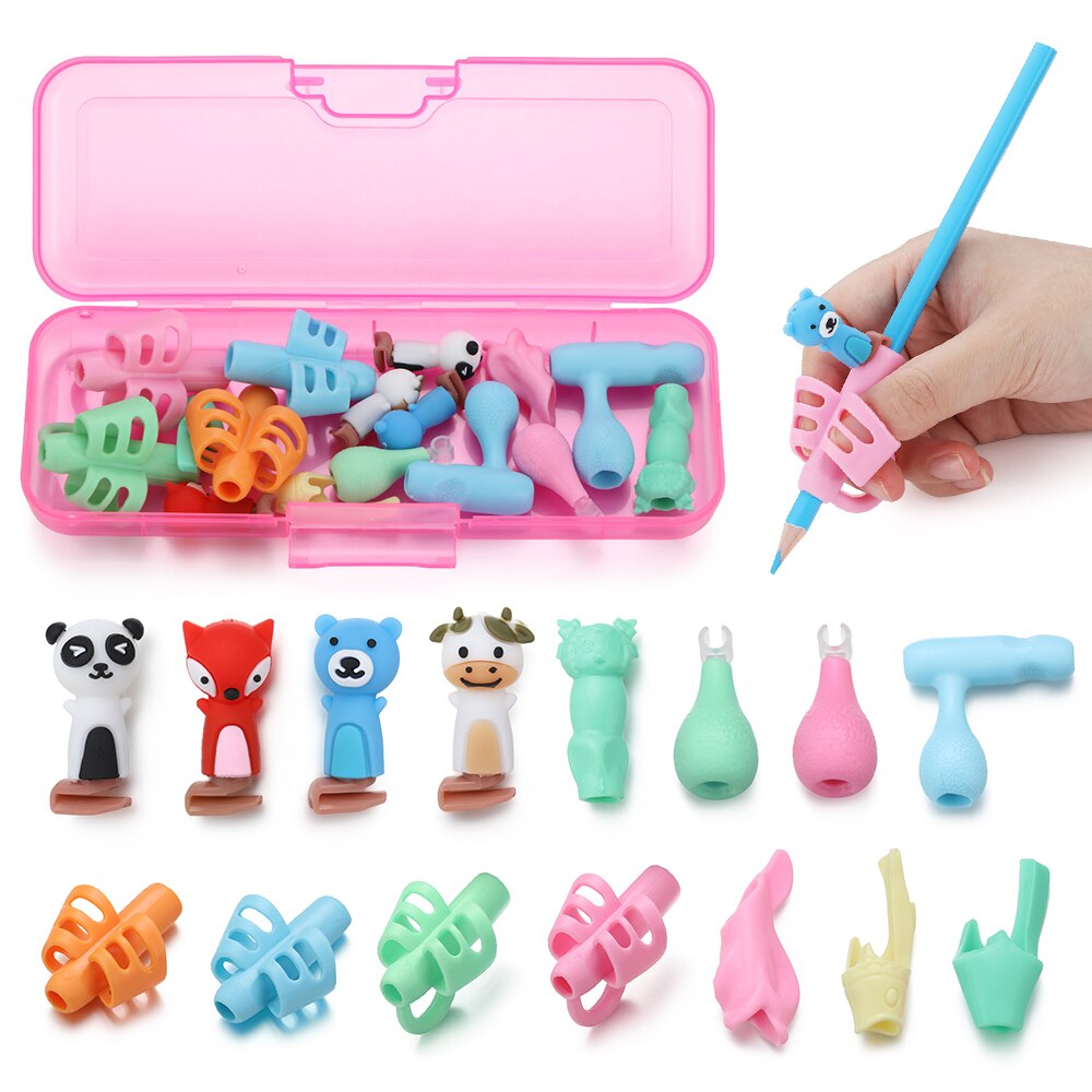 16Pcs/pack Pencil Holder Grip ChildrenPen Handle Rod Handwriting Aid Guide Hold Pen Posture Correction Stationery
