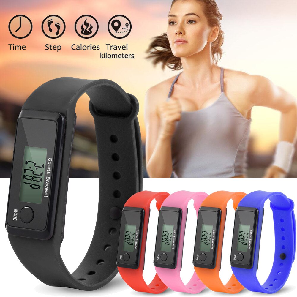Smart Horloge Armband Display Fitness Gauge Stap Tracker Digitale LCD Stappenteller Run Stap Calorie Counter – Grandado