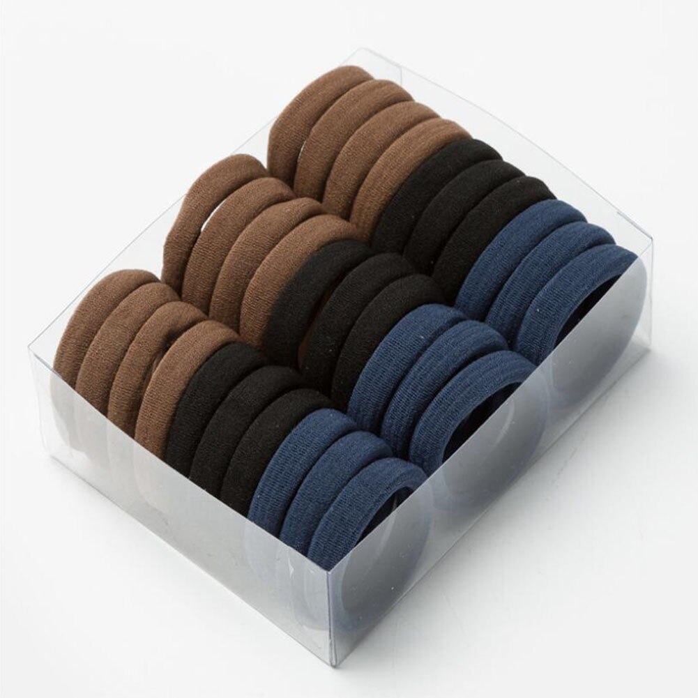 30PCS/Set Women Girls Colorful Nylon Elastic Hair Bands Ponytail Holder Rubber Bands Scrunchie Headband Hair Accessories: 1