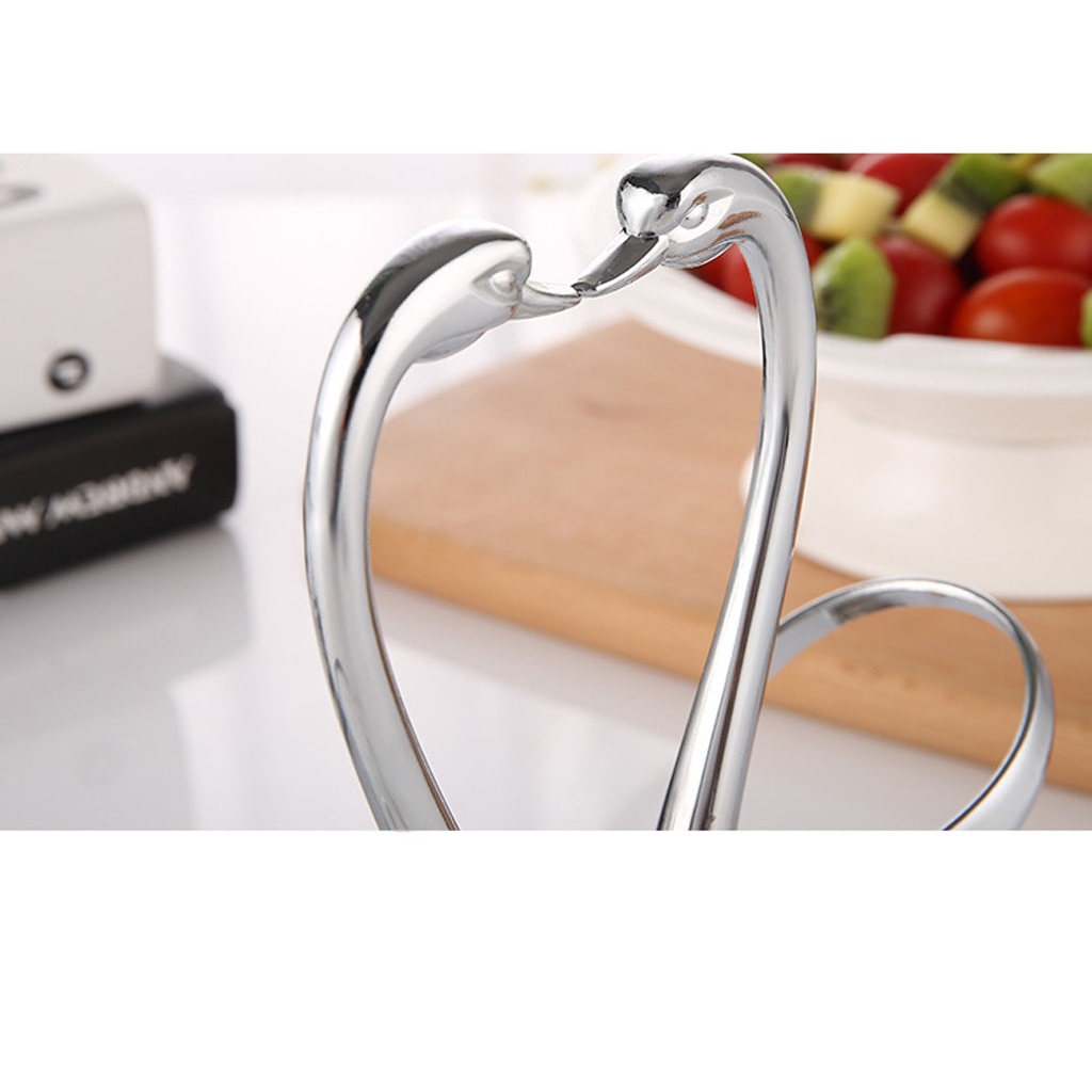 Fruktgaffel og skje i rustfritt stål svanebunn kaffe teskje bestikksett med 3 stk gaffel 3 stk skje