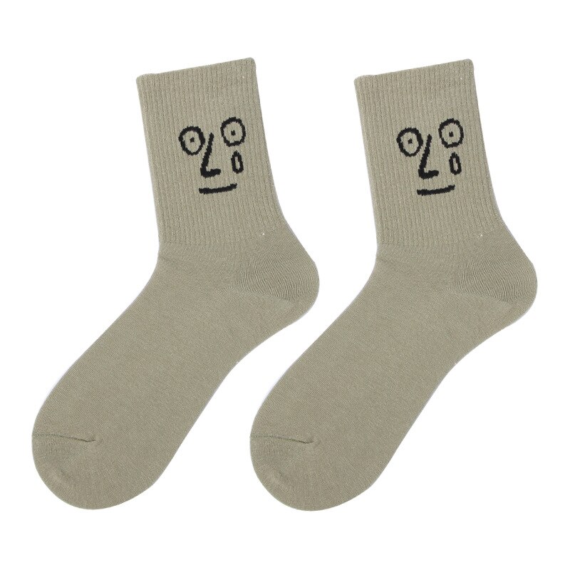 unisex komisch Gesicht Sport Socken Mehrfarbig Mädchen Korea irre Harajuku Socken Laufen Socken Sport Basketball Radfahren Frauen Socken: Stil7