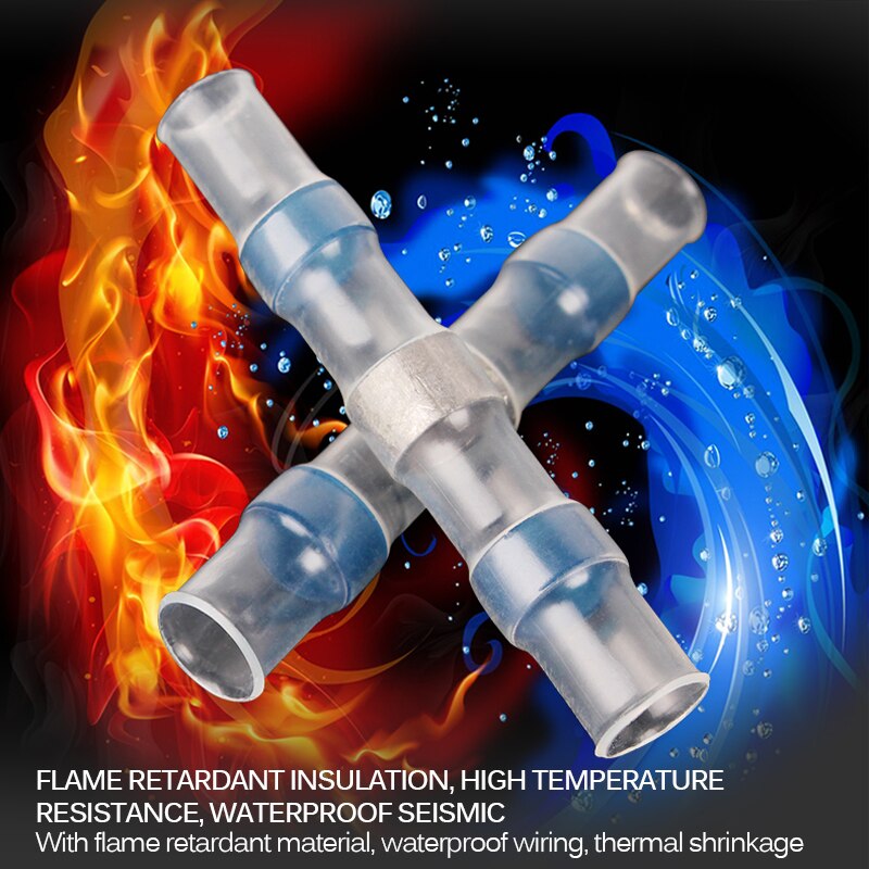 Soldadura termorretráctil de sellado a prueba de agua, 50 Uds., conector de Cable, envoltura de soldadura, tubo, herramienta de conexión para motocicleta y coche