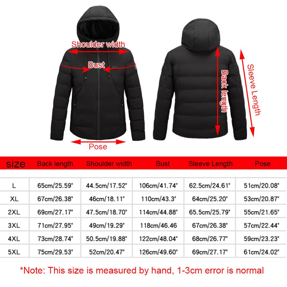 9 Zone Heating Clothing Dual Control Thick Clothes Heating Jacket Cotton Clothing USB Heating Three-Speed Electric Heating