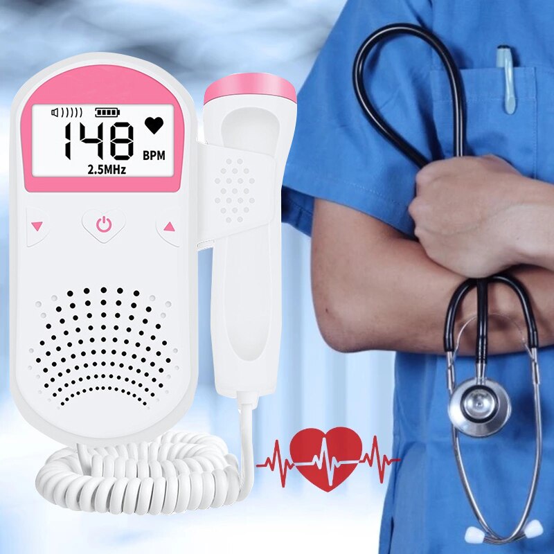 Foetale Doppler Prenatale Sonar Doppler Baby Hartslag Detector Heartbeat Monitor Huishoudelijke Zwangere Vrouwen Handheld
