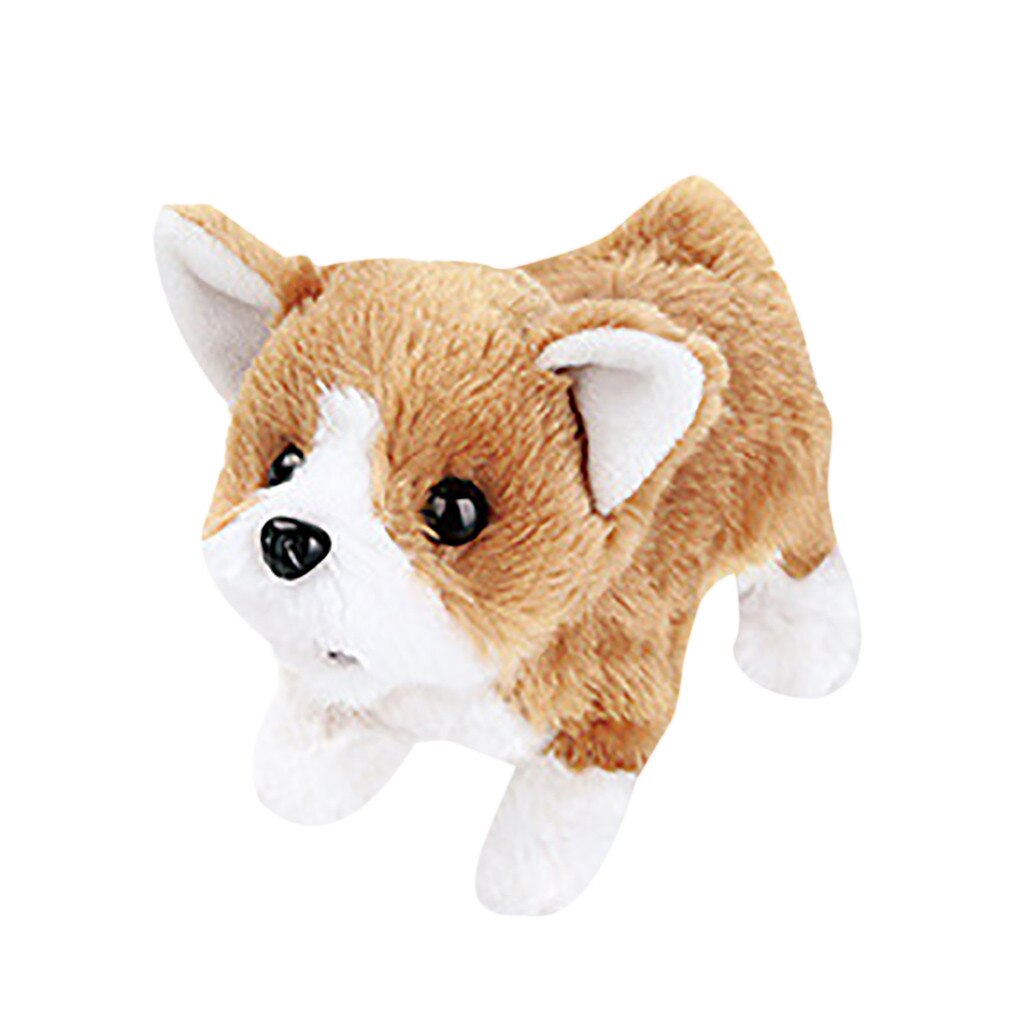 Jouets électroniques de Simulation de chien Robot mignon, jouet pour enfants qui aboiera et marchera, chiot électrique: B